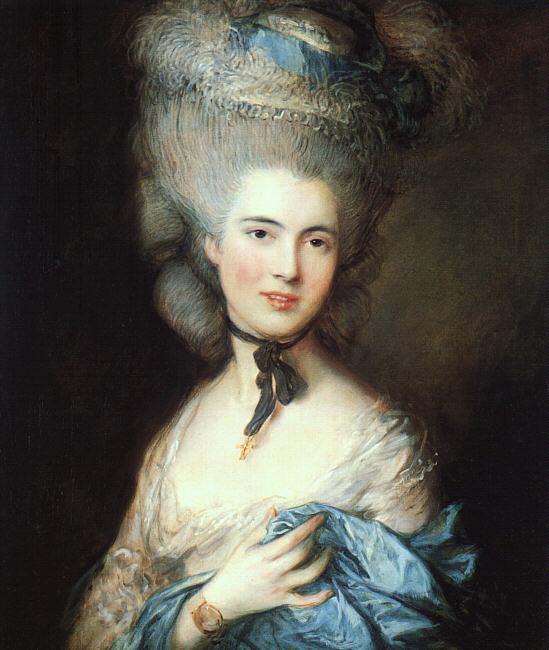 Thomas Gainsborough Portrait of a Lady in Blue 5 Sweden oil painting art
